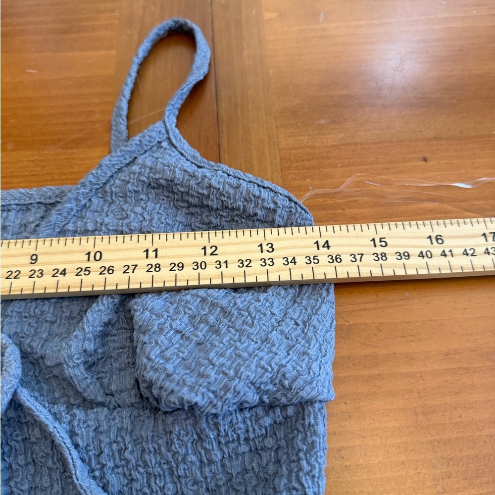 See You Monday textured tie Cami Maxi Skirt Set M NWOT Grey Blue Beachy Resort - Picture 11 of 16